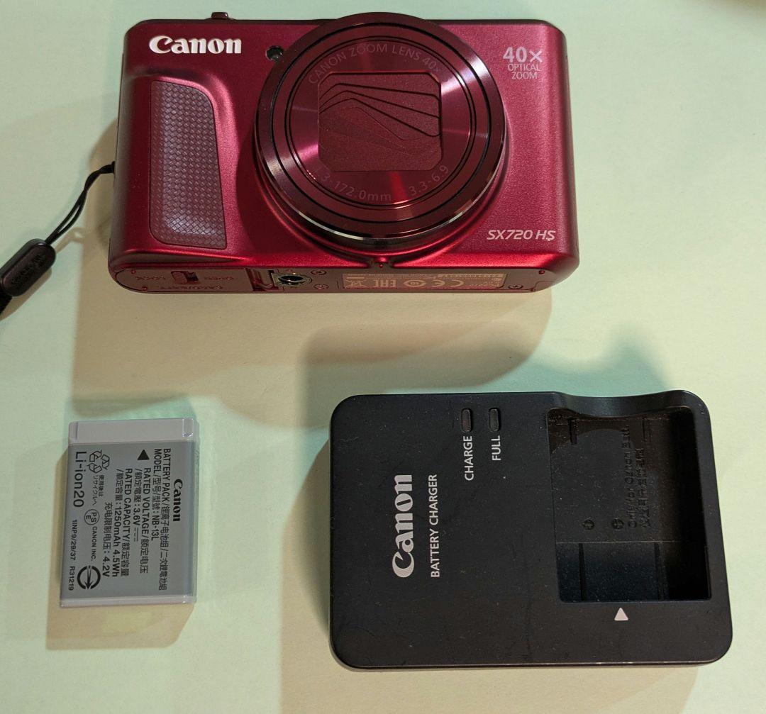 【値下げ】Canon SX720 HS 赤 40倍ズーム コンデジ