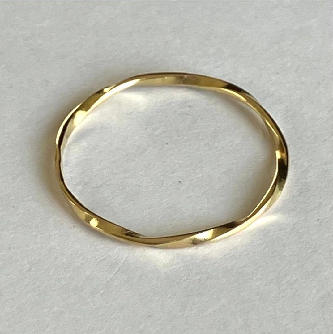 K18 18金　華奢　リング　指輪