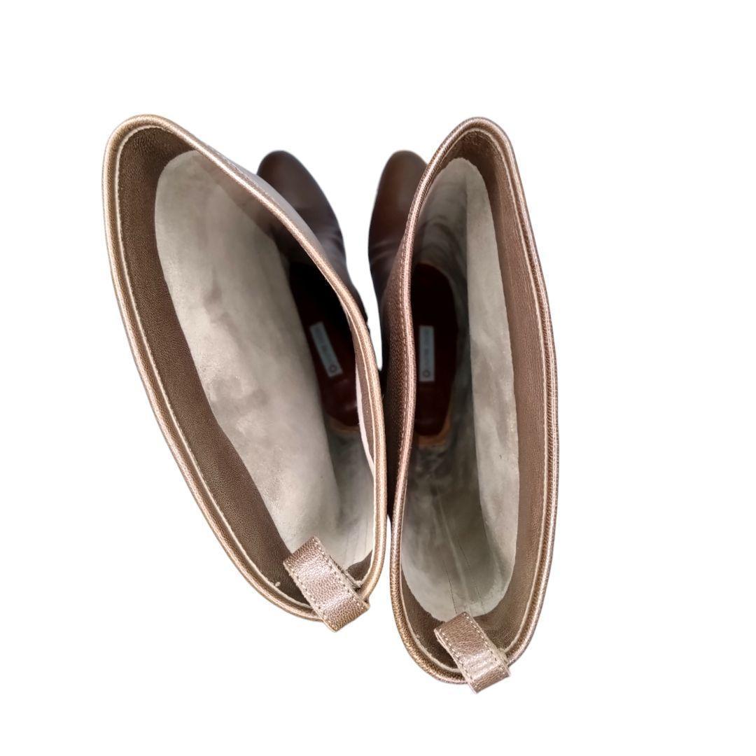 人気☆ L'AUTRE CHOSE ロングブーツ 本革 茶 38 モデルサイズ