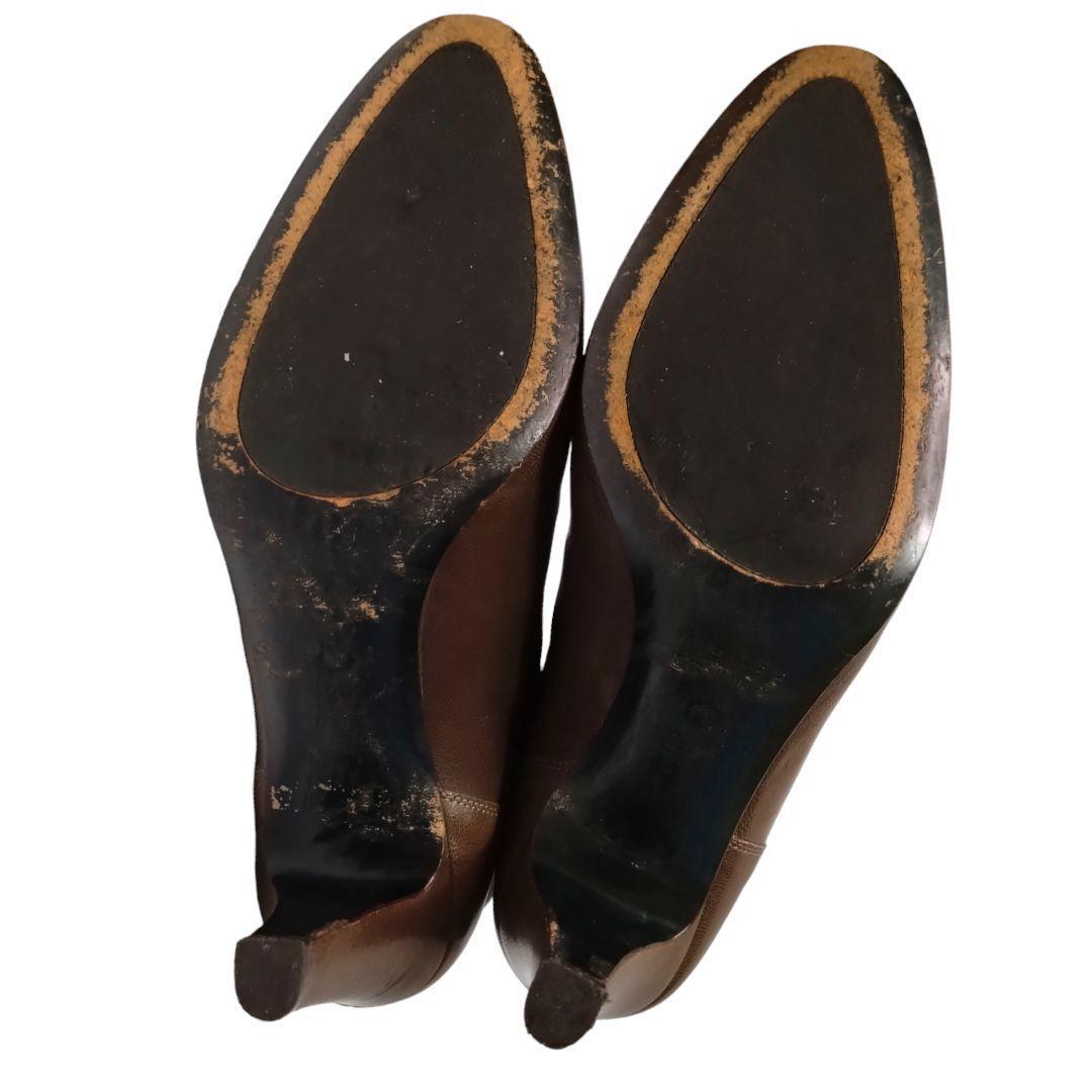 人気☆ L'AUTRE CHOSE ロングブーツ 本革 茶 38 モデルサイズ