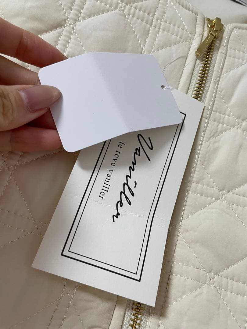 2WAY ショート丈 キルティング ノーカラー中綿 ジャケット