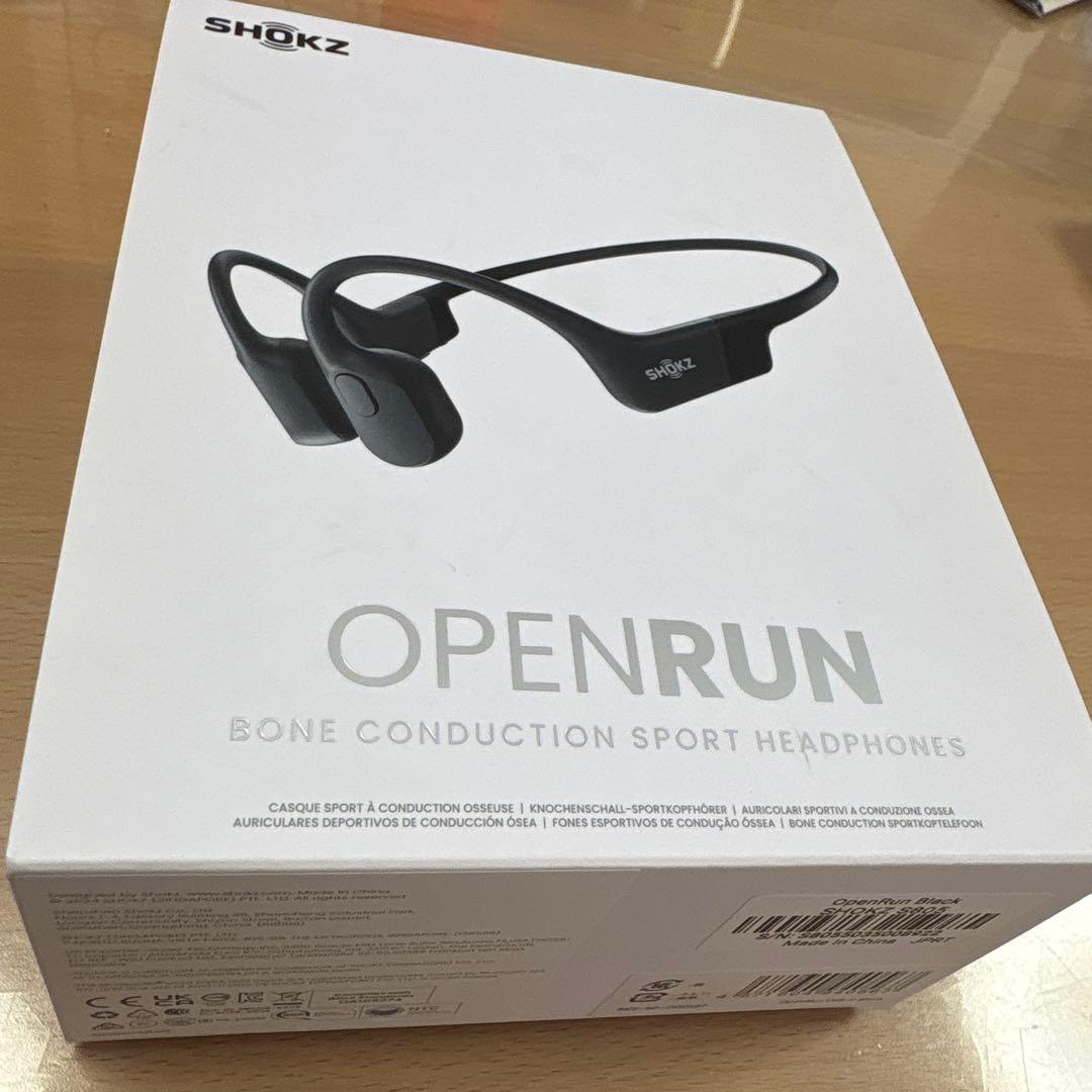 SHOKZ OPENRUN 黒＊骨伝導イヤホン　bluetooth＊ヘッドフォン