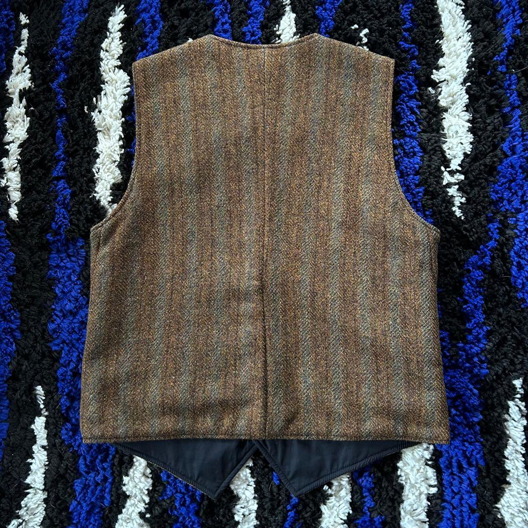 HARRIS TWEED USA製 ヘリンボーン ベスト スコットランド産ウール