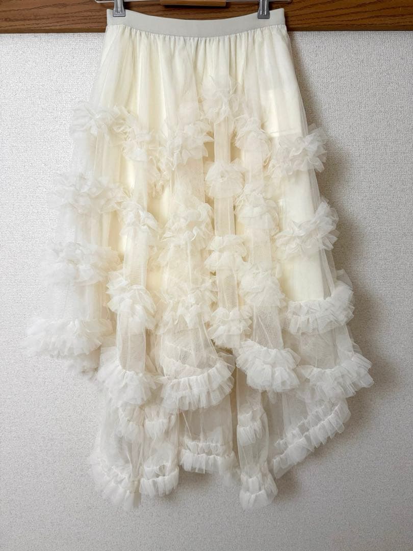 スカート POMIII PARTGE mermaid frill tulle skirt