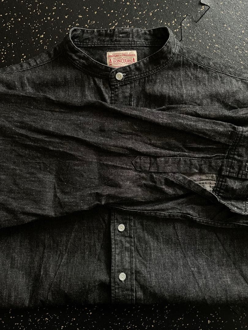 boncoura バンドカラーシャツ　コットンリネン