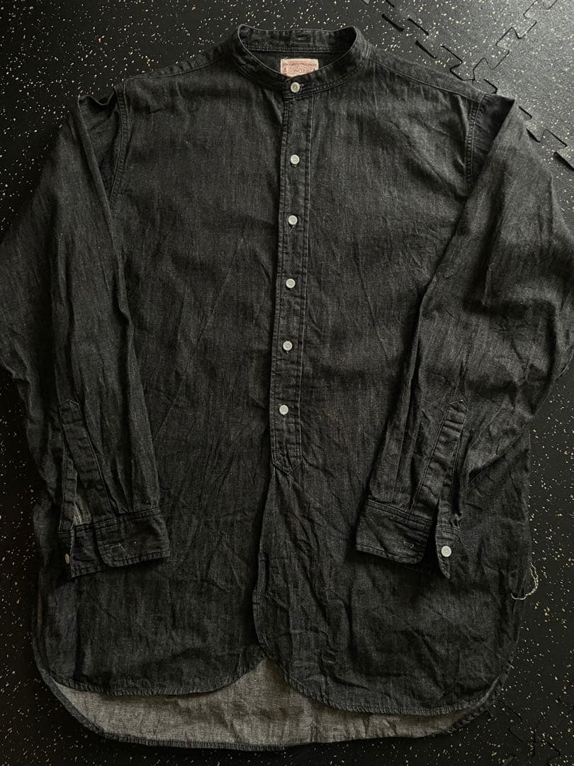 boncoura バンドカラーシャツ　コットンリネン