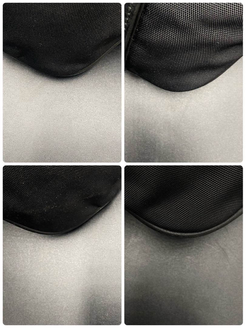 グッチ ウエストバッグ ショルダー ブラック レザー キャンバス