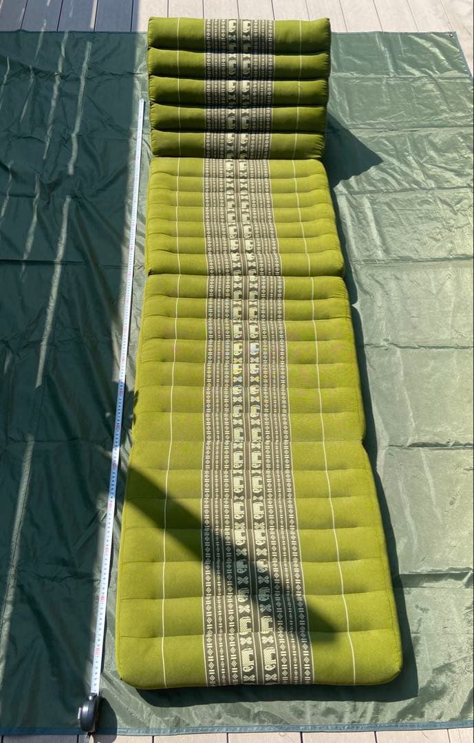 【ナナマフタページ】タイ　三角枕　お昼寝枕　ブルー・グリーン系