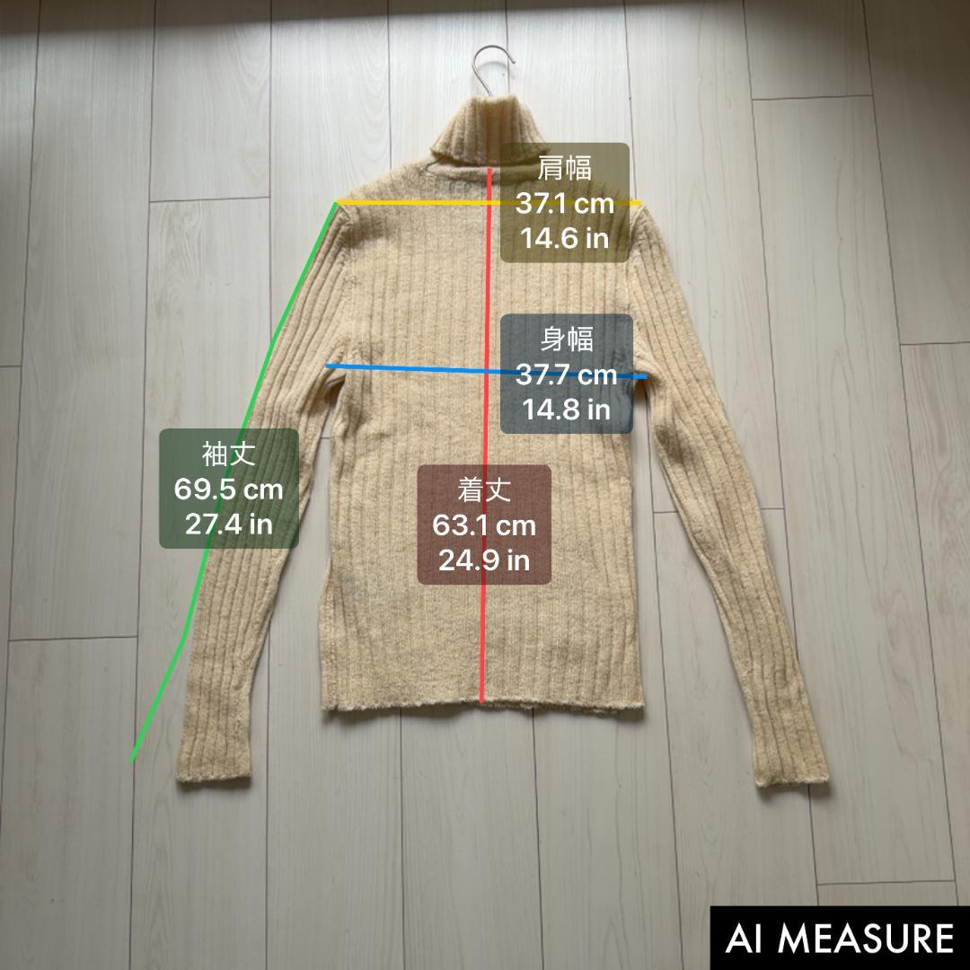 美品・希少✨グッチ　GGロゴ　アルパカニット　タートルネック　リブニット　M