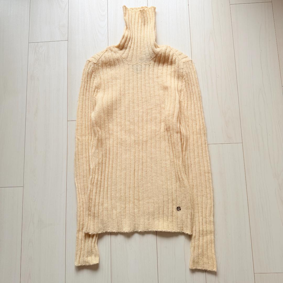 美品・希少✨グッチ　GGロゴ　アルパカニット　タートルネック　リブニット　M