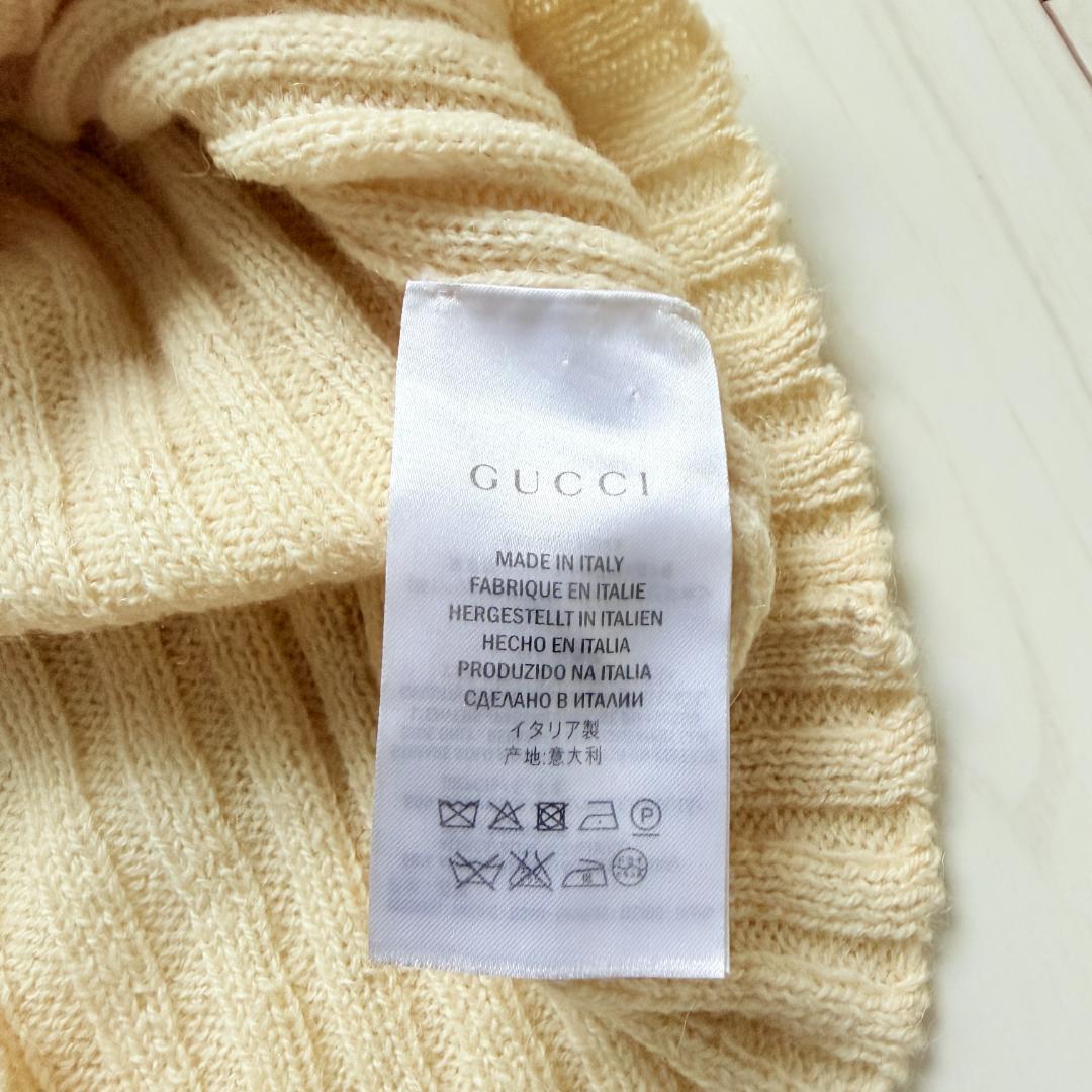 美品・希少✨グッチ　GGロゴ　アルパカニット　タートルネック　リブニット　M