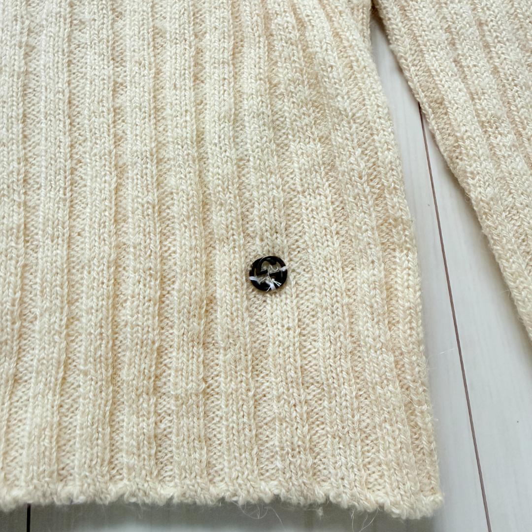 美品・希少✨グッチ　GGロゴ　アルパカニット　タートルネック　リブニット　M