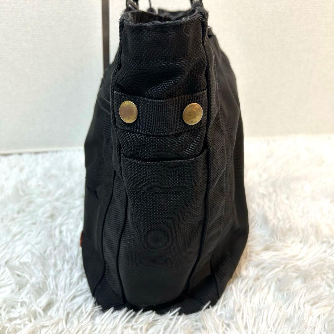 【人気✨A4可/大容量】ブリーフィング　トートバッグ　肩がけ可　ブラック　良品