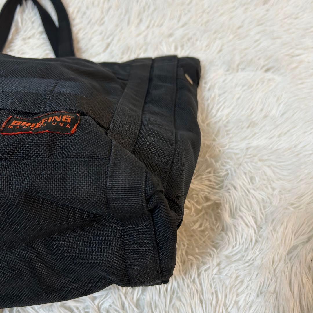【人気✨A4可/大容量】ブリーフィング　トートバッグ　肩がけ可　ブラック　良品