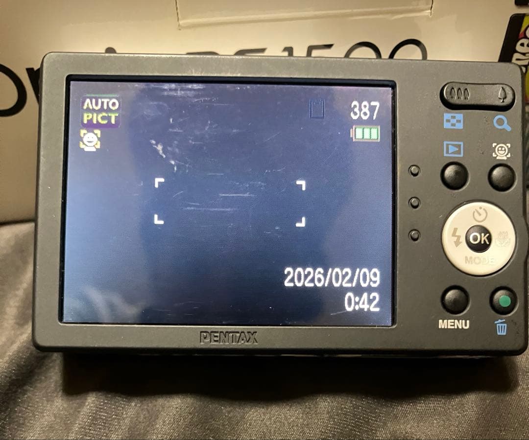 PENTAX Optio RS1500 パールホワイト フルセット 動作確認済み