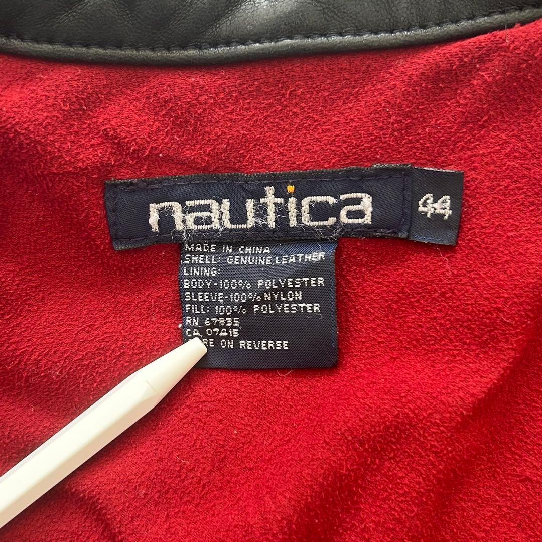 90s Nautica レザージャケット ラムレザー 短丈 44