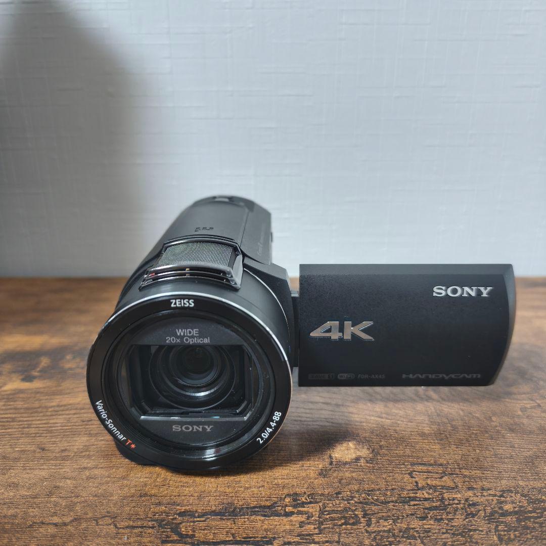 【美品】SONY FDR-AX45 4Kビデオカメラ　予備バッテリー＆充電器付