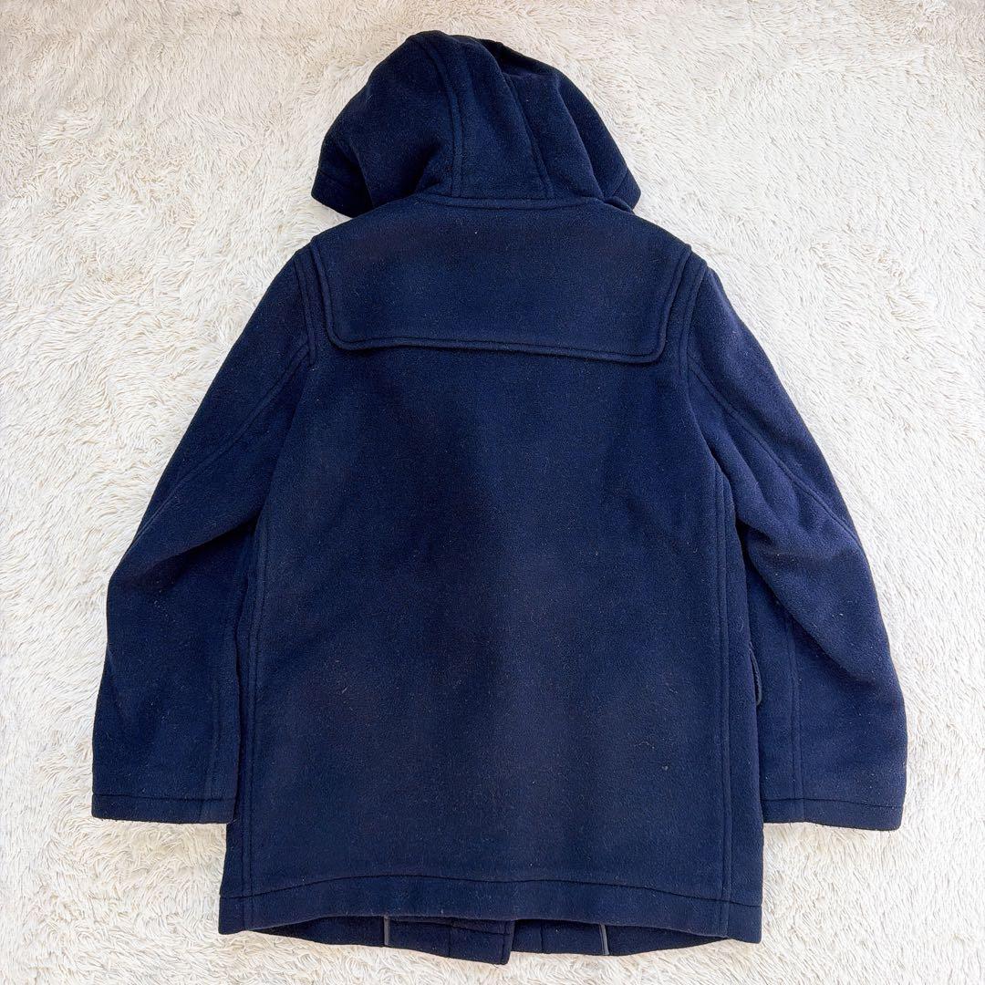 【美品】イーストボーイ　イタリア製生地　ダッフルコート　9号　ネイビー　チェック