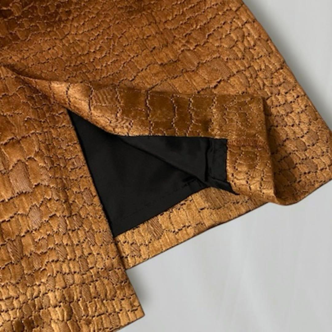 未使用 美品 MOGAモガ デザイン タイトスカート キャメル ブラウン