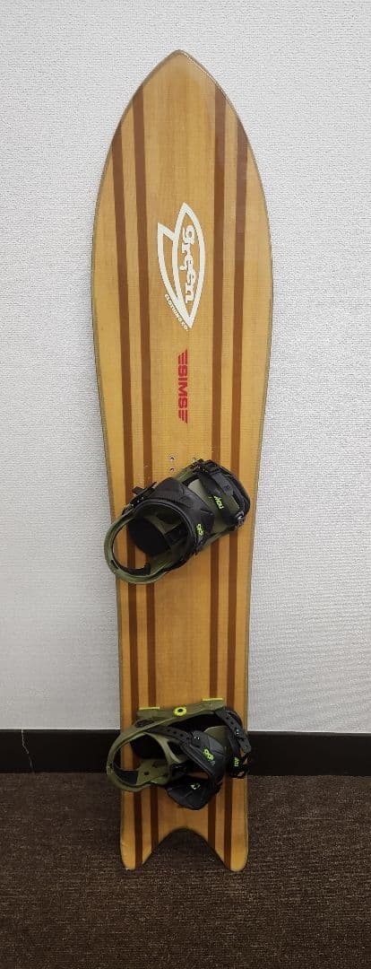SIMS スノーボード NOWバイン付 木目調　155㎝