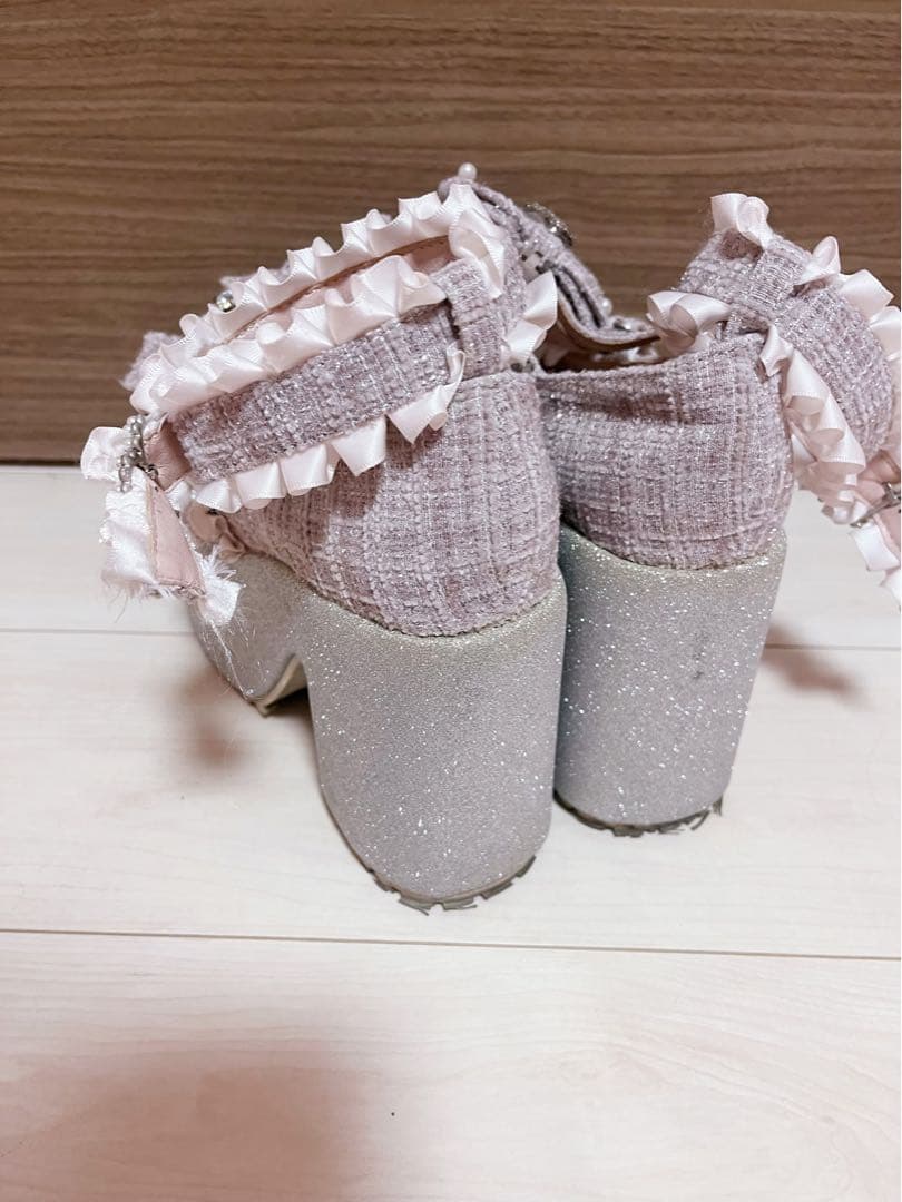 Ank Rouge 厚底 ツイード 靴