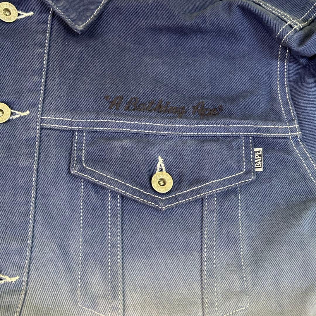 トップス A BATHING APE GRADATION DENIM JACKET