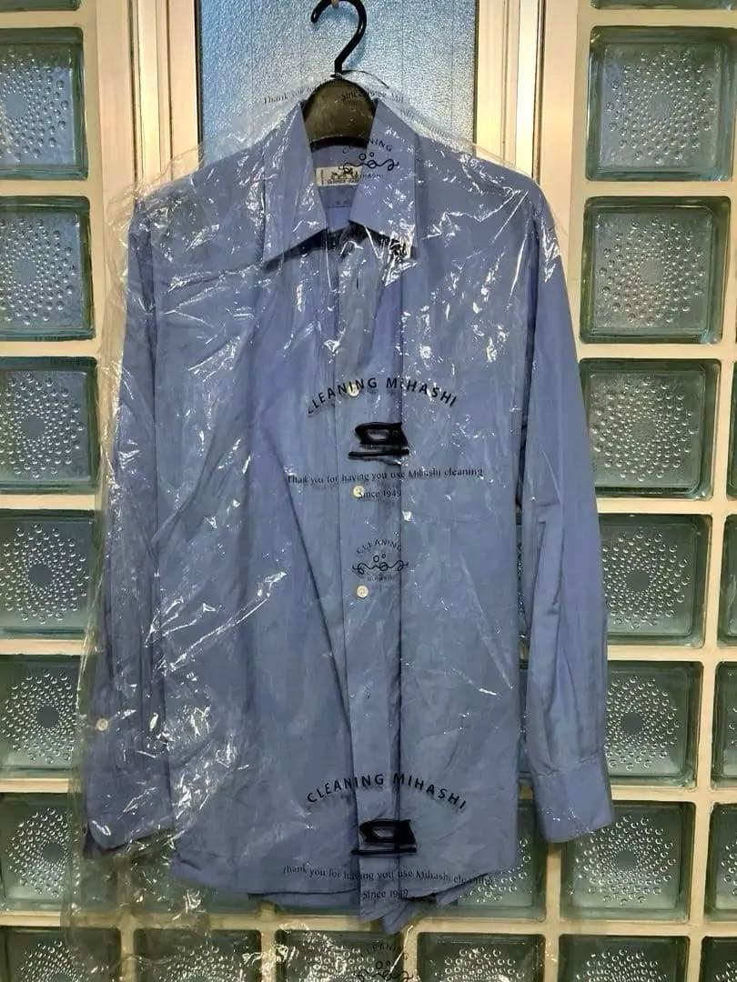 美品 エルメス HERMES メンズ セリエボタン 長袖シャツ ブルー 39