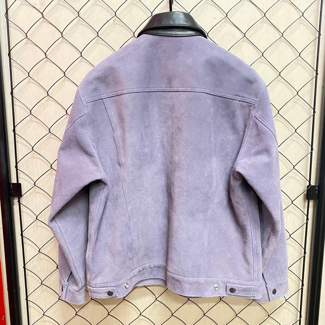 ジャケット・アウター WACKO MARIA SUEDE LEATHER TRUCKER JACKET