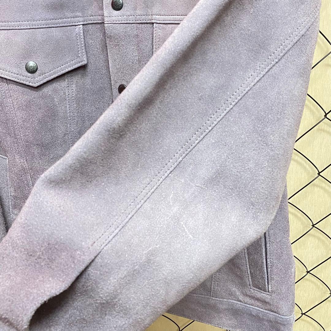 ジャケット・アウター WACKO MARIA SUEDE LEATHER TRUCKER JACKET