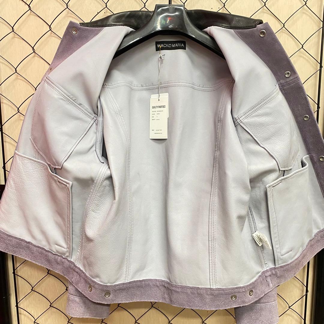 ジャケット・アウター WACKO MARIA SUEDE LEATHER TRUCKER JACKET