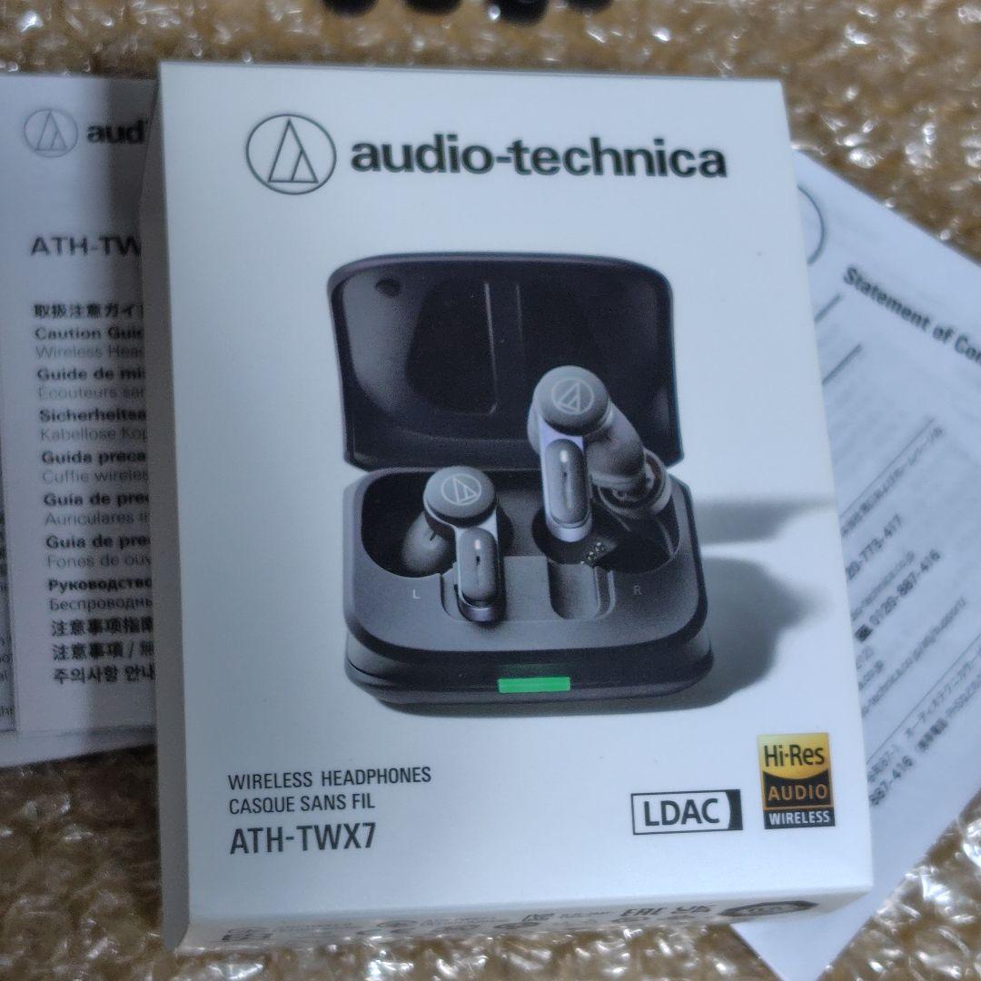 【美品】オーディオテクニカ ワイヤレスイヤホン ATH-TWX7 付属品多数