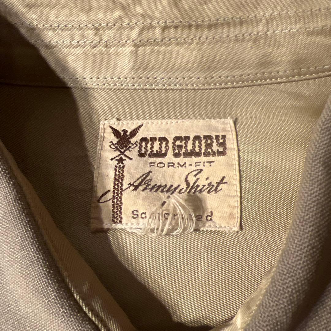 40s 50s vintage Old Glory 長袖シャツ コットンギャバ