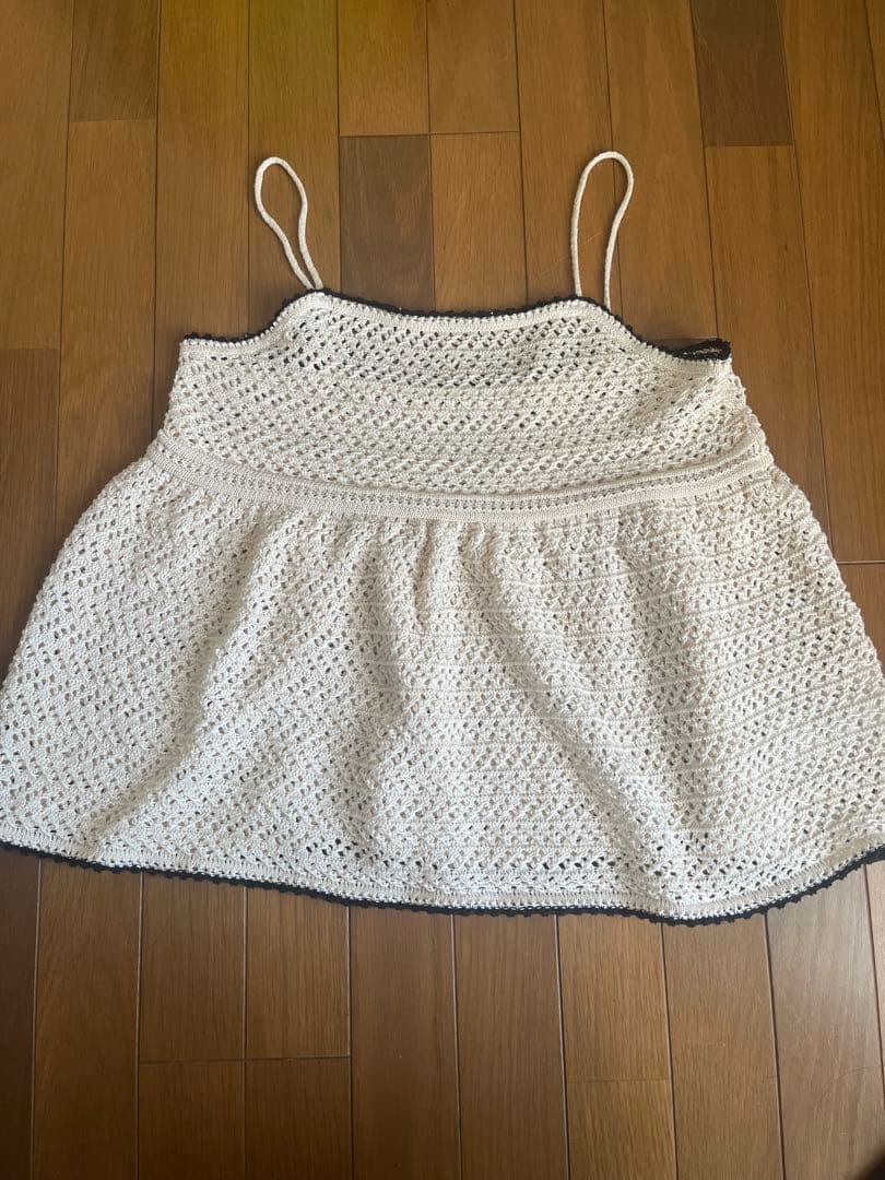 ミラオーウェン　クロシェニットキャミのみ