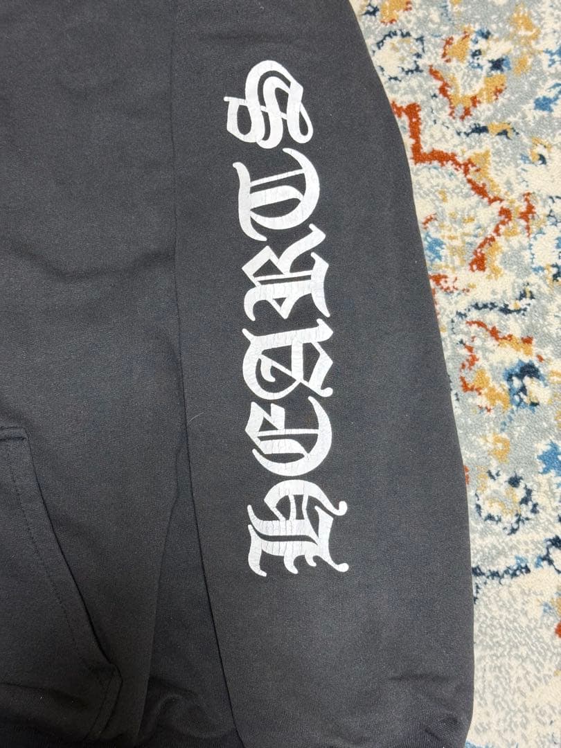 OLD Chrome Hearts Black 裏サーマル　パーカー　XL