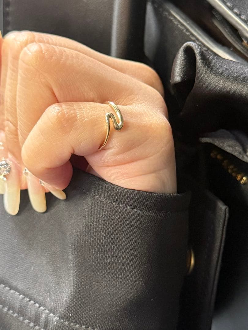 ete [レイヤード] K10YG ウェーブ リング 1号