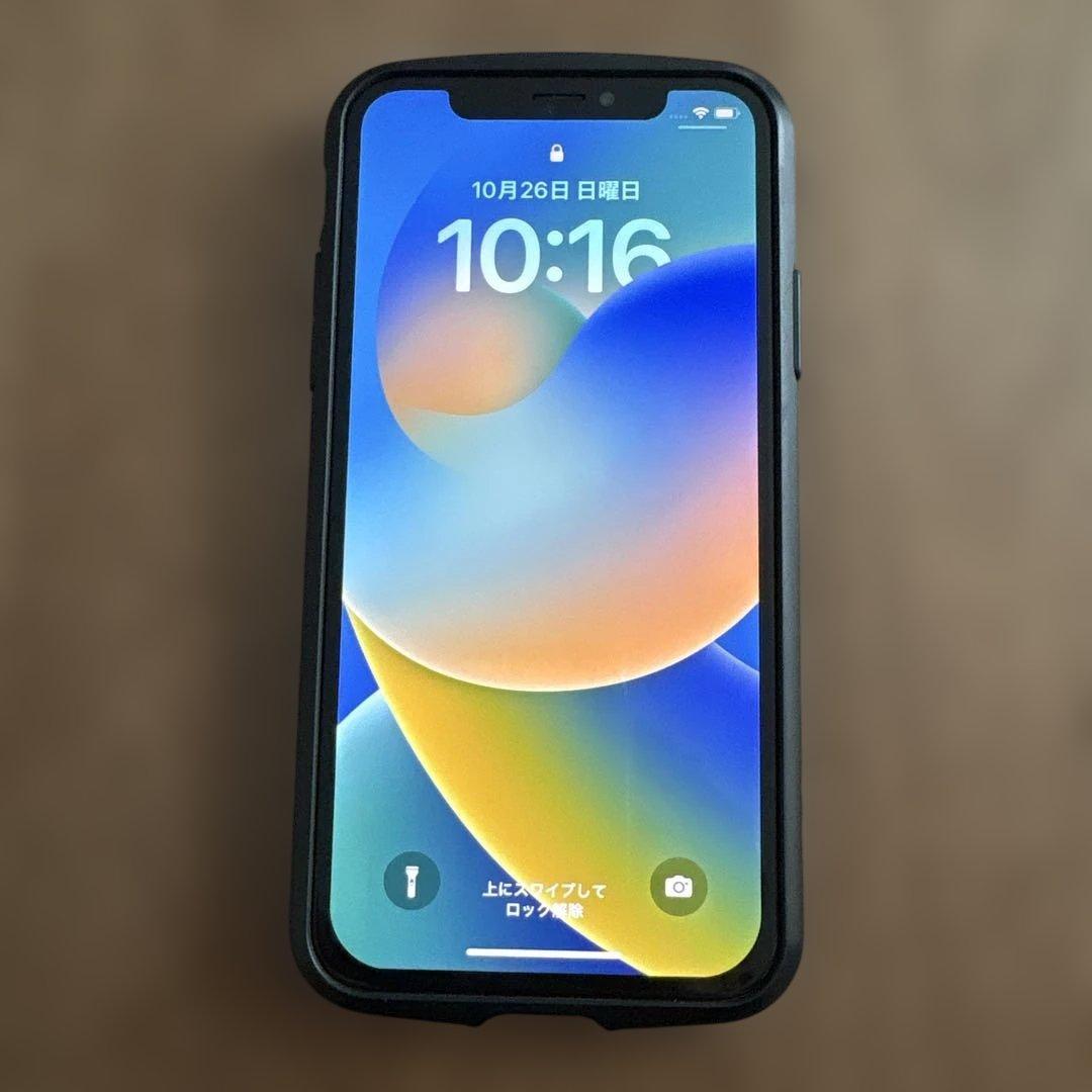 Apple iPhone X 256GB SIMフリー　フィルム　ケース付き