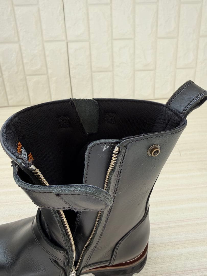 デイトナ エンジニアブーツ 24cm ブラック サイドジップ 美品 牛革