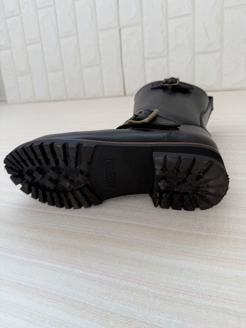デイトナ エンジニアブーツ 24cm ブラック サイドジップ 美品 牛革