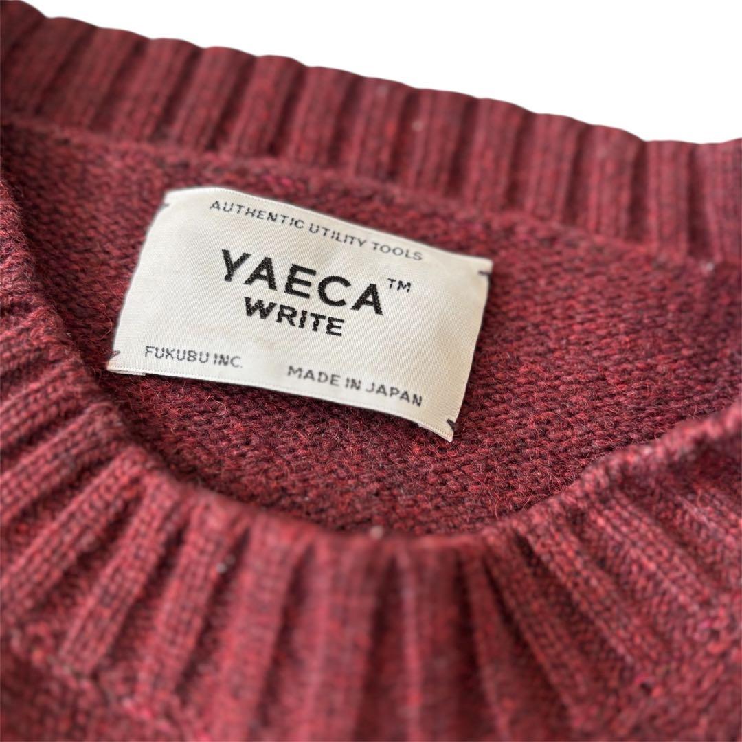 【美品】YAECA WRITE ウール100% クルーネックニット ボルドー M