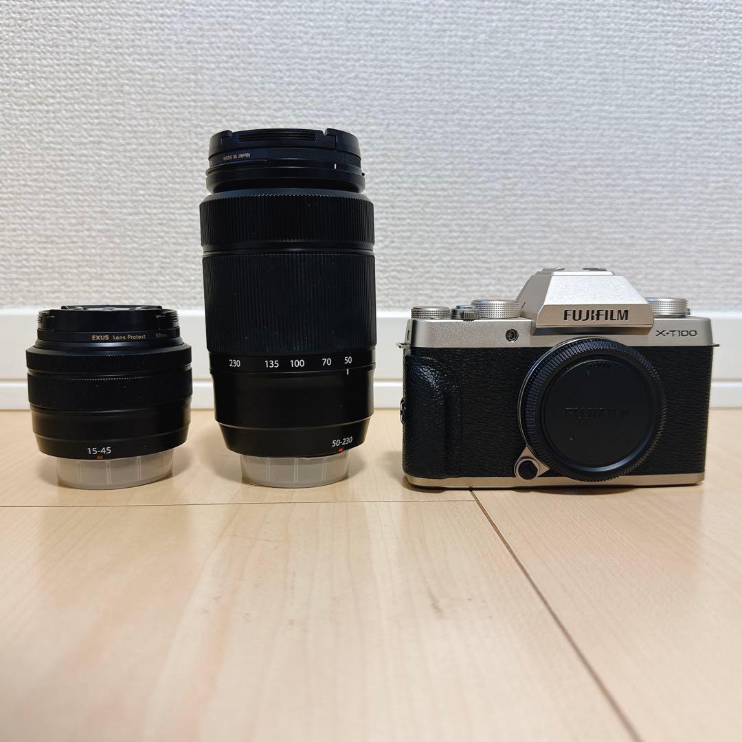 富士フイルム X-T100 ダブルズームレンズキット　シャンパンゴールド