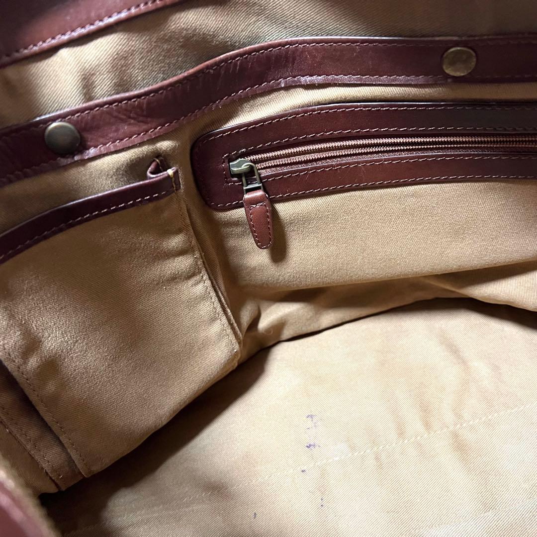 【良品】MOTHERHOUSE マザーハウス アンティーク キャリア トート