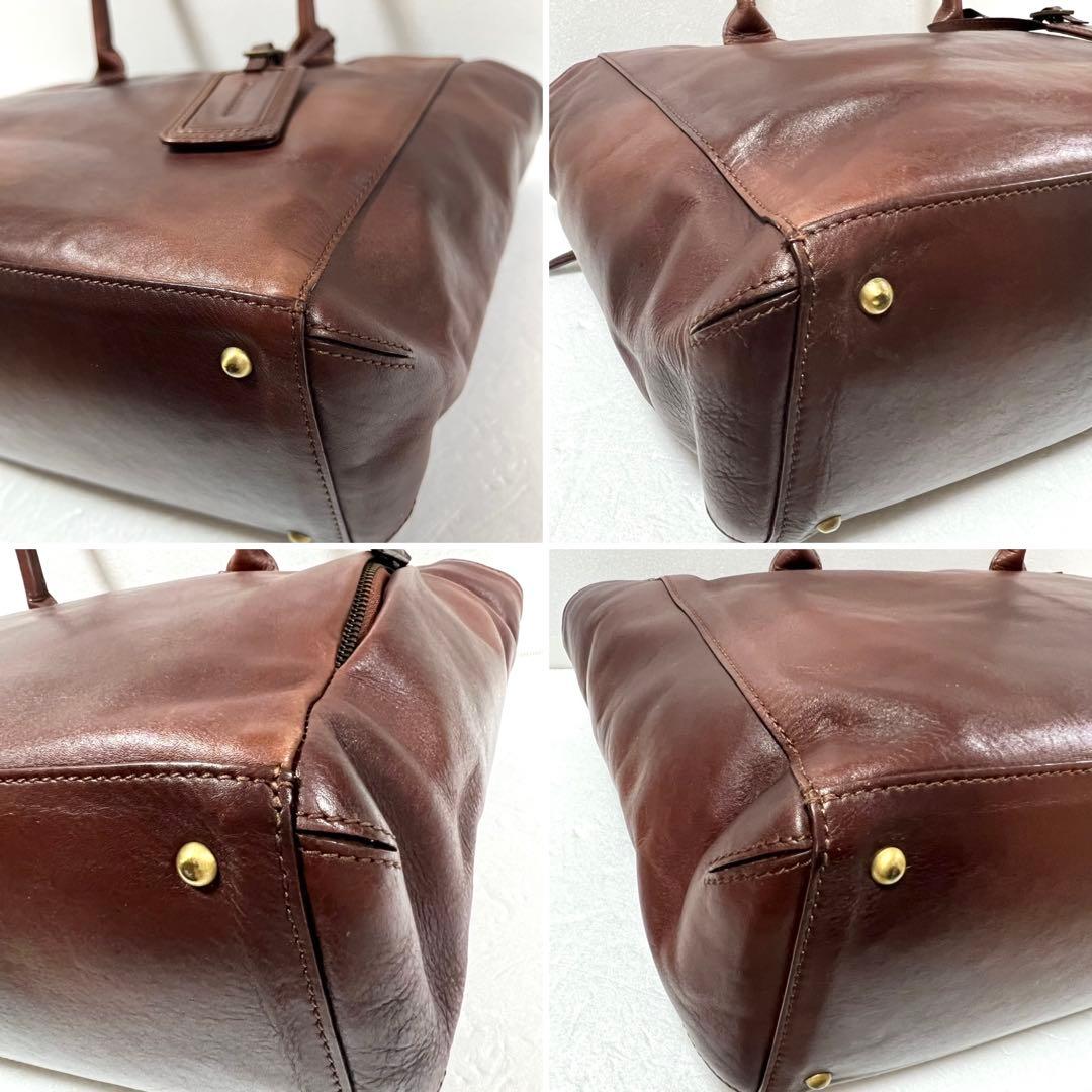 【良品】MOTHERHOUSE マザーハウス アンティーク キャリア トート