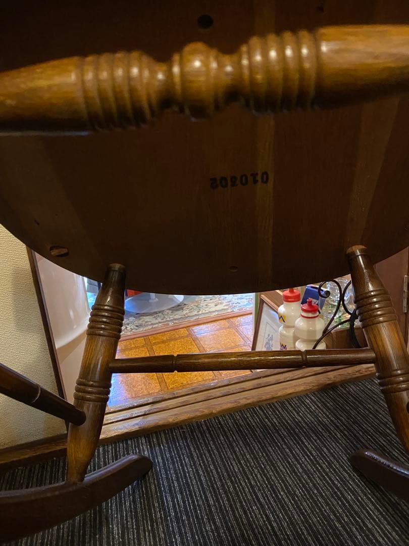 ヴィンテージ レトロ　ロッキングチェア　キツツキマーク　飛騨　アンティーク