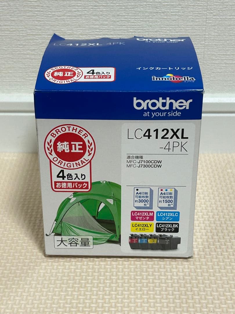 brother純正大容量インクカートリッジ LC412XL-4PK 大容量4色