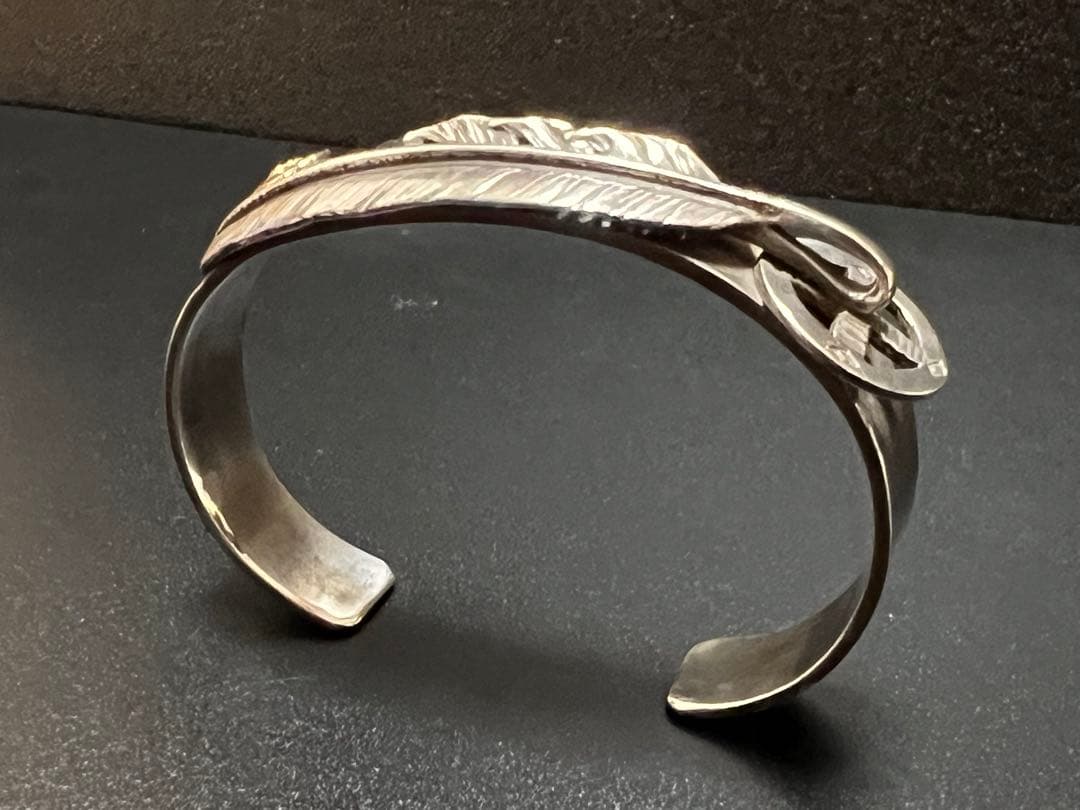 ゴローズ goro's K18メタル特大フェザーブレスOLDバングル