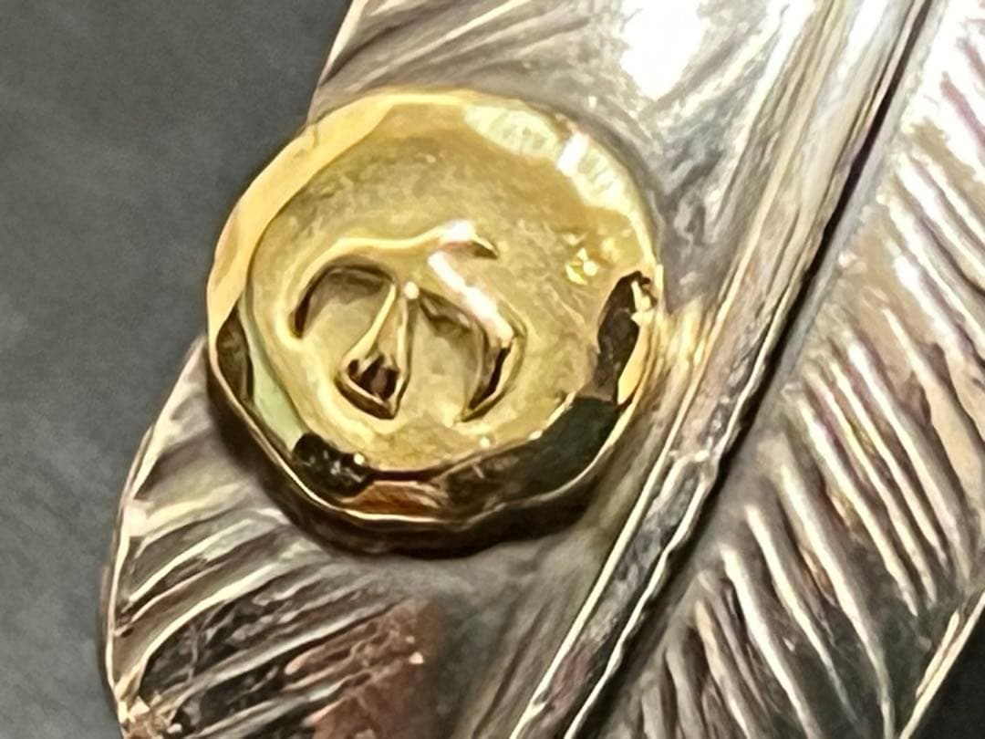 ゴローズ goro's K18メタル特大フェザーブレスOLDバングル