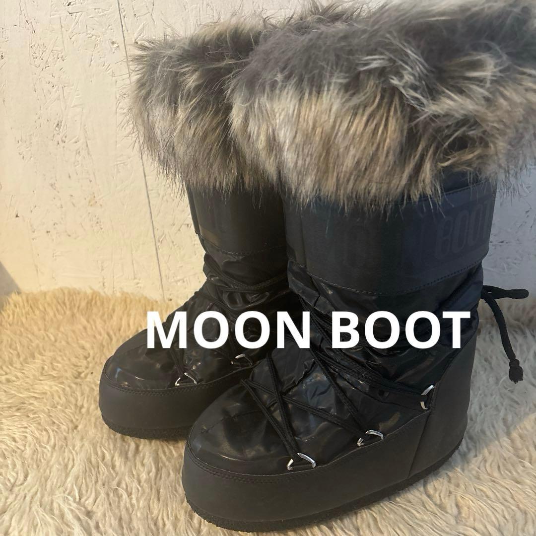 ♡美品♡ MOON BOOT TECNICA テクニカ　ムーン　ファー　ブラック