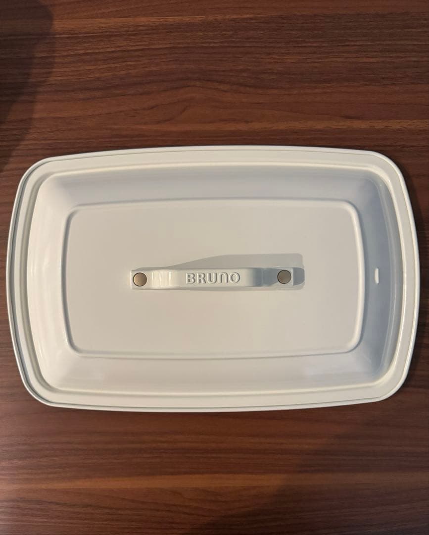 BRUNO ホットプレートグランデサイズ 深鍋セット ホワイト　蒸し網付き