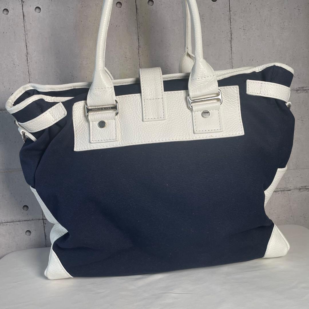 オロビアンコ　トートバッグ　レザー　キャンバス