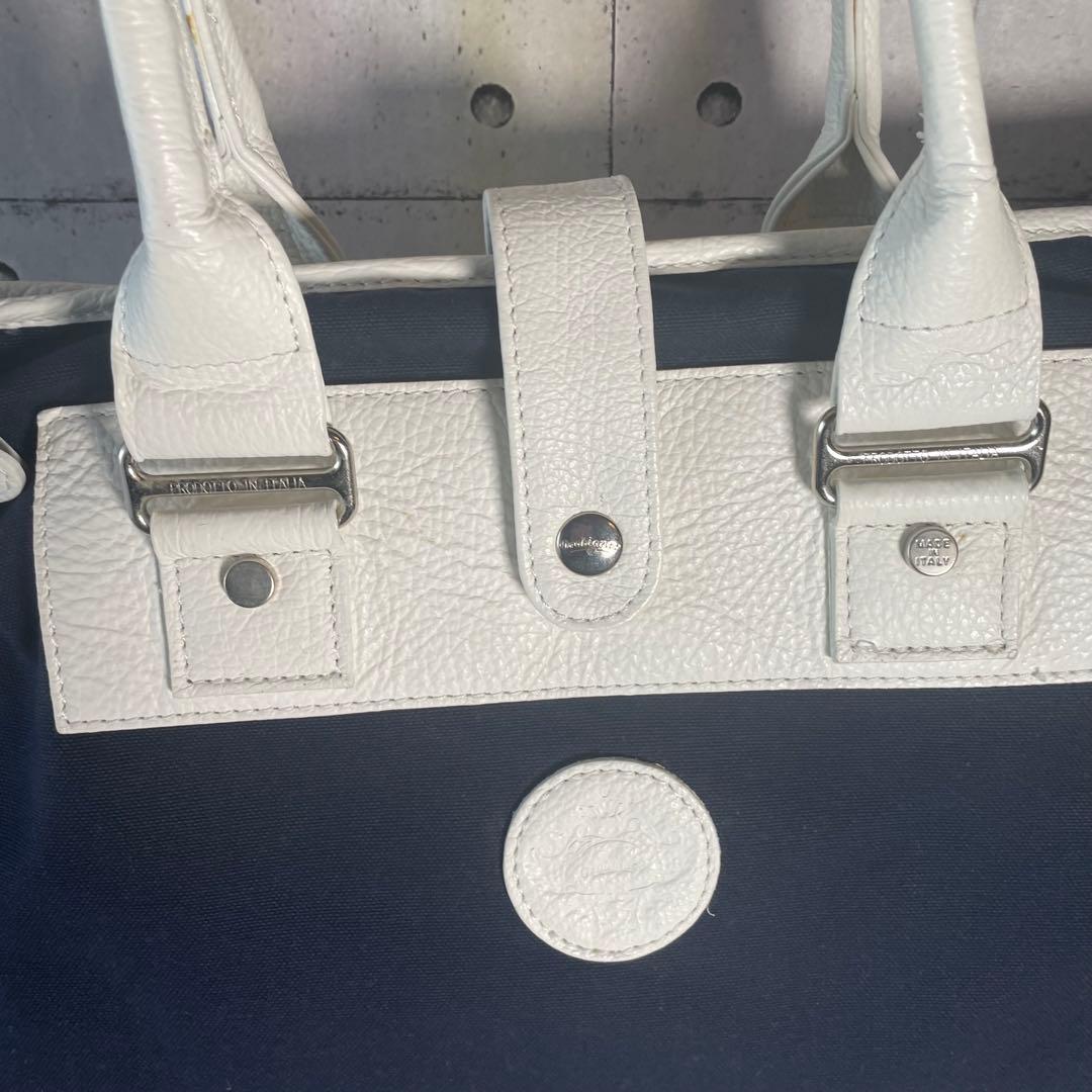 オロビアンコ　トートバッグ　レザー　キャンバス